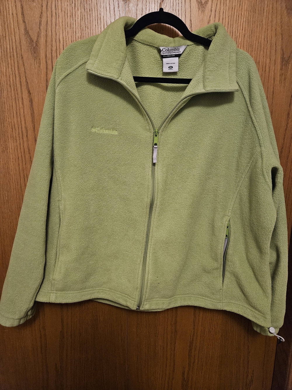 Columbia Green Full-Zip Lightweight Fleece Jacket
